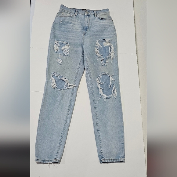 BDG Urban Outfitters Mom High-Rise Denim Jeans Distressed Cutout High-Waisted 27 - Picture 2 of 14